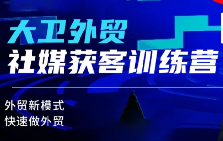 大卫老师·外贸社媒获客独家训练营(更新)-红豆科技-抖佳互动