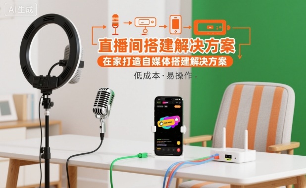 直播间搭建解决方案,在家打造自媒体搭建解决方案-红豆科技-抖佳互动
