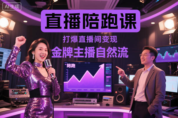 直播陪跑课,金牌主播自然流打爆直播间,复制高变现玩法-红豆科技-抖佳互动