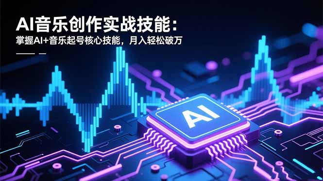 AI音乐创作实战技能:掌握AI+音乐起号核心技能,月入轻松破万-红豆科技-抖佳互动