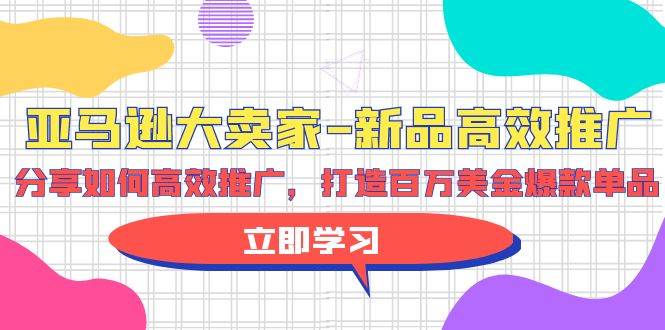 亚马逊 大卖家-新品高效推广，分享如何高效推广，打造百万美金爆款单品-红豆科技-抖佳互动