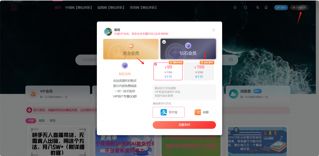 图片[3]-网创知识付费系统子比主题管理后台操作详解-红豆科技-抖佳互动