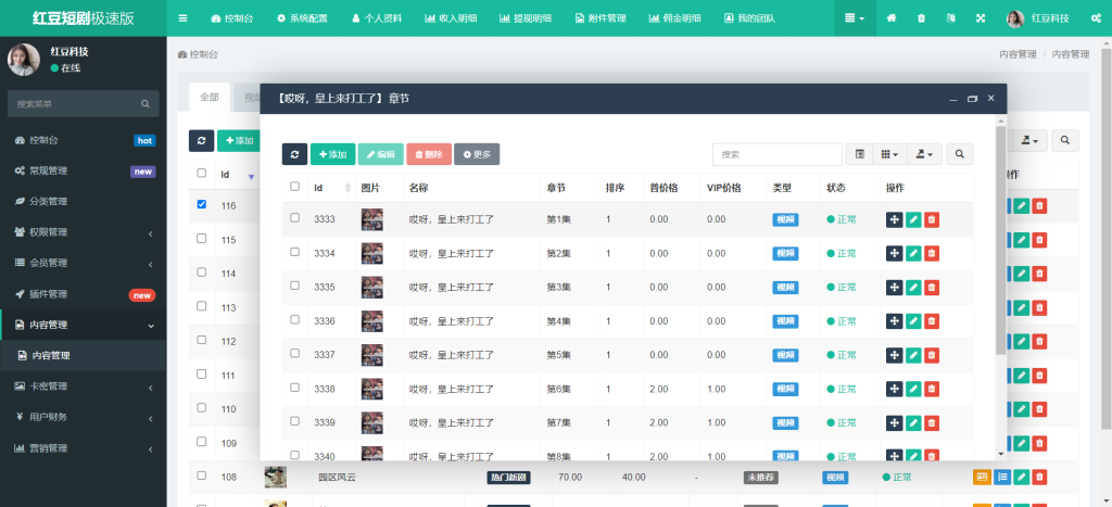 图片[6]-红豆短剧极速版系统 管理后台展示-红豆科技-抖佳互动