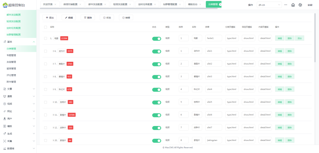图片[10]-苹果cms影视网站系统 管理后台展示-红豆科技-抖佳互动