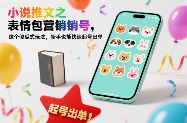 小说推文之表情包营销号，这个傻瓜式玩法，新手也能快速起号出单-红豆科技-抖佳互动