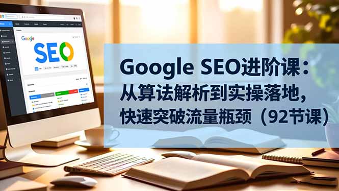 Google SEO进阶课:从算法解析到实操落地,快速突破流量瓶颈(92节课-红豆科技-抖佳互动