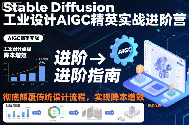 Stable Diffusion工业设计AIGC精英实战进阶营,彻底颠覆传统设计流程,实现降本增效-红豆科技-抖佳互动